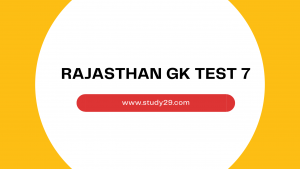 Rajasthan GK Test 7