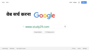 वेब सर्च करना