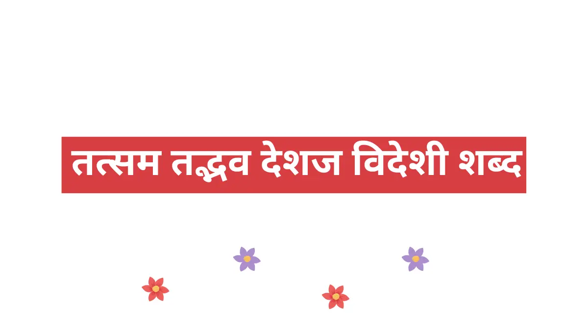 You are currently viewing तत्सम तद्भव देशज विदेशी शब्द