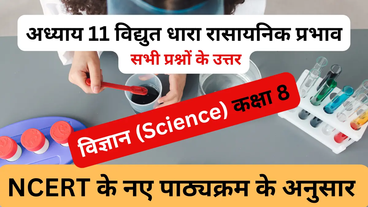 You are currently viewing अध्याय 11 विद्युत धारा रासायनिक प्रभाव | कक्षा 8 | विज्ञान