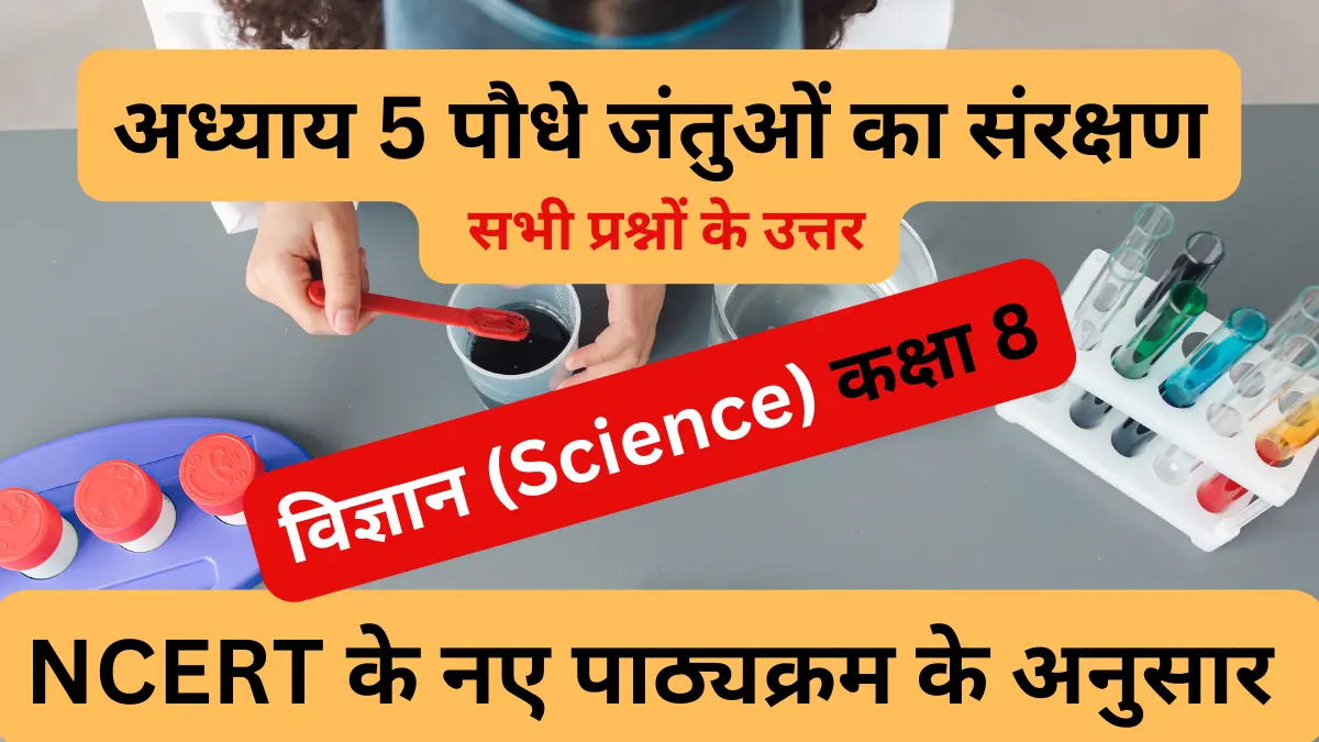 You are currently viewing अध्याय 5 पौधे जंतुओं का संरक्षण | विज्ञान | Class 8 | All question