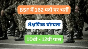 BSF में 162 पदों पर भर्ती