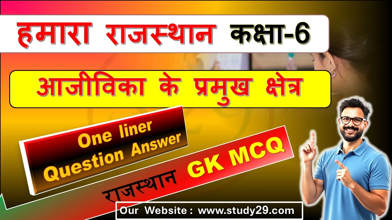 You are currently viewing आजीविका के प्रमुख क्षेत्र | कक्षा 6 SST | MCQ