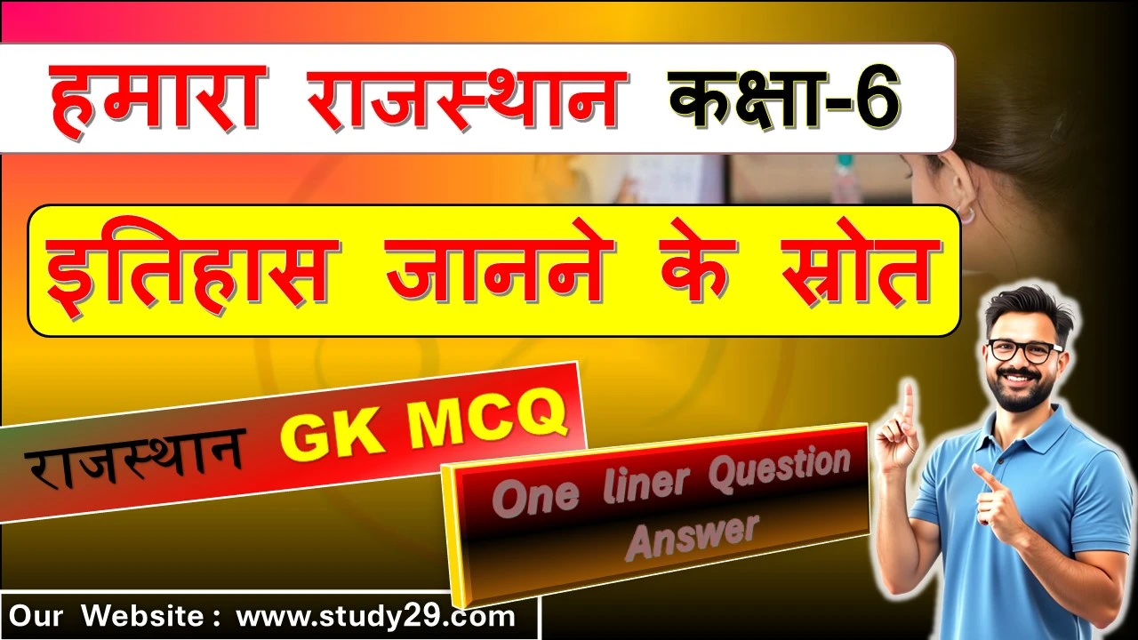 You are currently viewing इतिहास जानने के स्रोत | कक्षा 6 SST | MCQ
