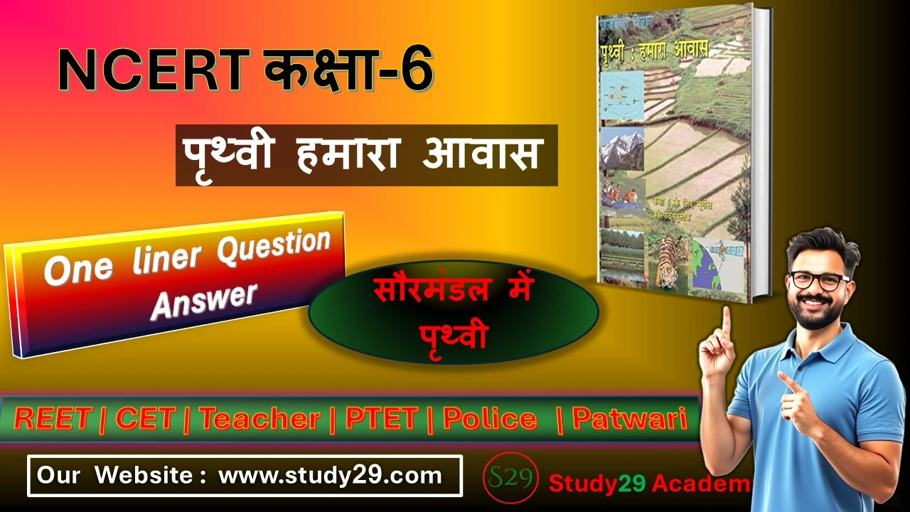 You are currently viewing सौरमंडल में पृथ्वी | NCERTBook कक्षा 6 | पृथ्वी हमारा आवास